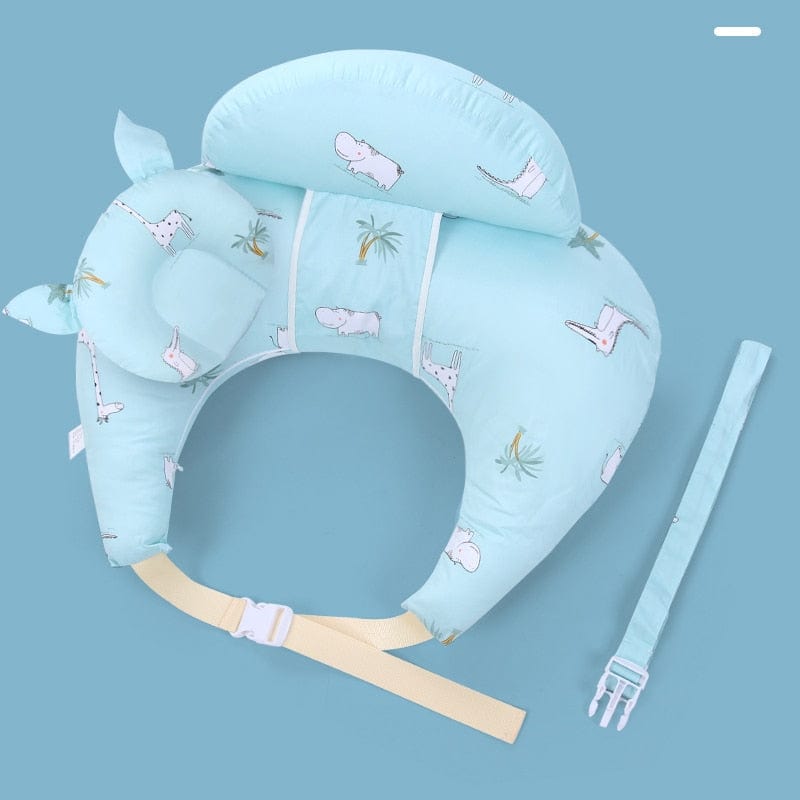 B Blue hippo Baby Breastfeeding Nursing Pillow