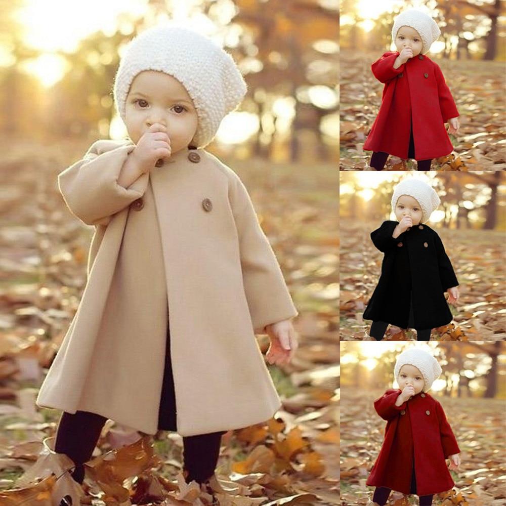 Girl's Clothing Baby Girls Long Coats