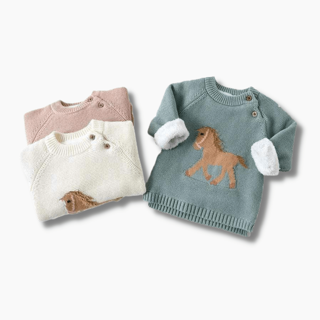 Boy's Clothing Baby Knitted Horse Sweaters