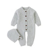 Boy&#39;s Clothing Gray / 3M Baby Knitted Romper with Hat