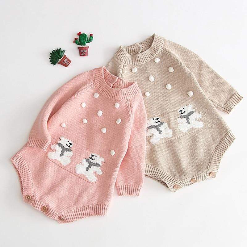 Girl's Clothing Bear Romper