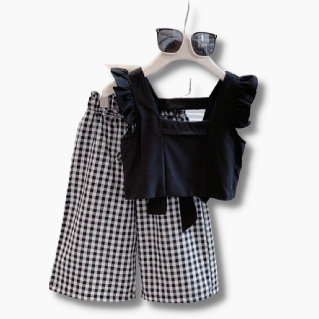 Black and White Gingham Set