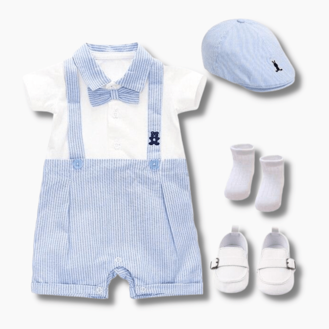 Boy's Clothing Blue Striped Baby Outfit