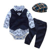 Boy&#39;s Clothing Blue Set A / 6M Blue Tuxedo Baby Romper Outfit