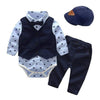 Boy&#39;s Clothing Blue Set B / 3T Blue Tuxedo Baby Romper Outfit