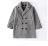 gray / 6 Boys Fashionable Wool Coat