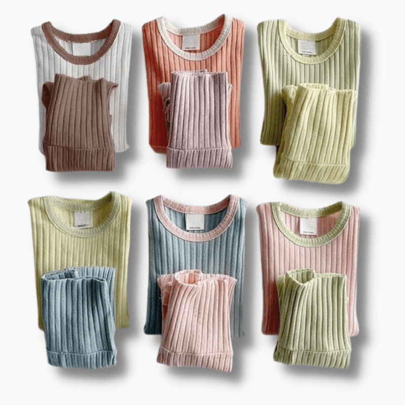 Candy Color Knit Top and Legging Set