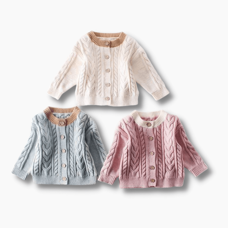 Girl's Clothing Candy Color Knitted Cardigan