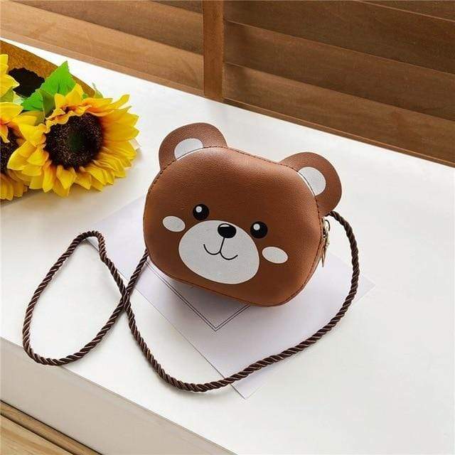Brown Cartoon Animal Shoulder Bag