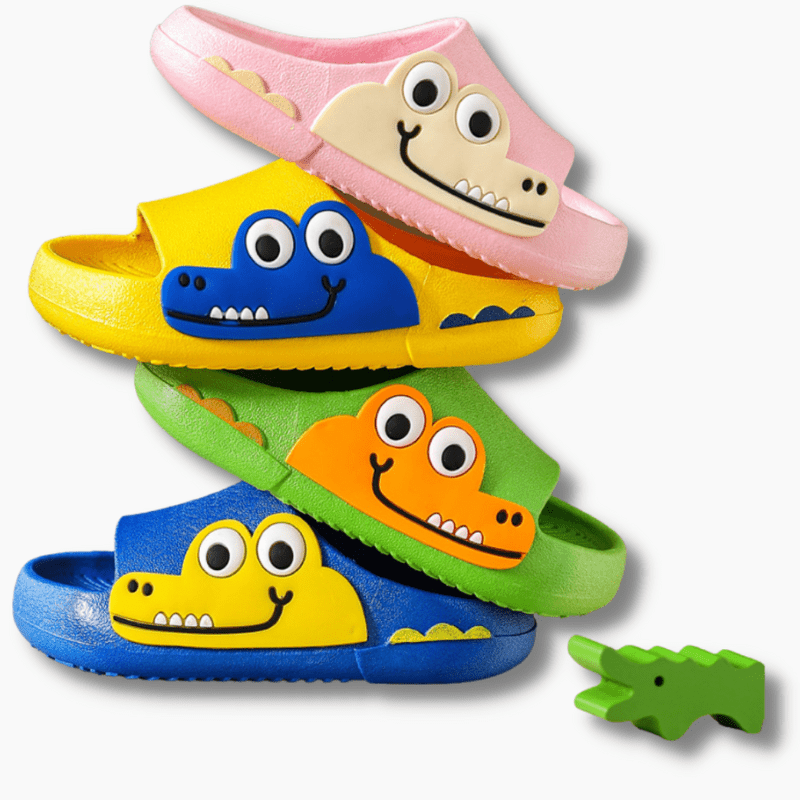 Cartoon Crocodile Kids Slippers