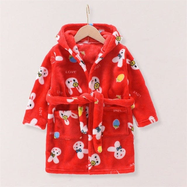 R Rabbit Robe / 3T 90cm-100cm Cartoon Kid Bathrobe