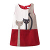 Girl&#39;s Clothing Red / 7T Cute Cats A-Lined Dress