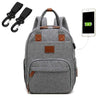 Diaper Bag TQ03-gray-USB Daddy Diaper Backpack Bag