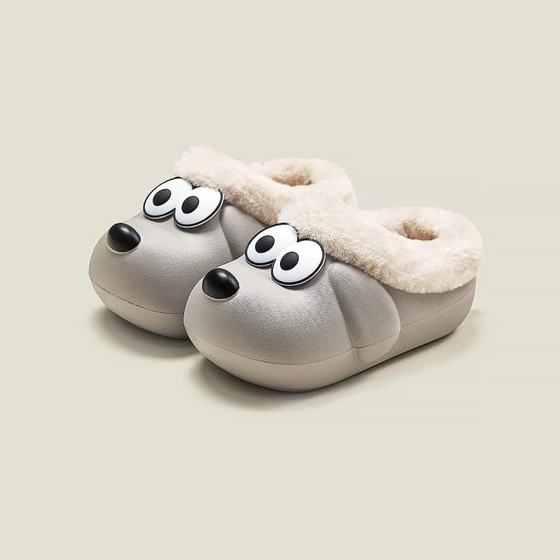 gray / Insole Length 17cm Dog Slippers