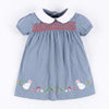 Girl&#39;s Clothing Blue Gray / 2T Embroidery Floral Dress