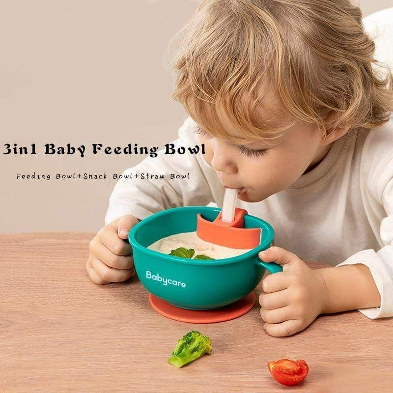 Accessories Feeding Bowl with Straw Tableware