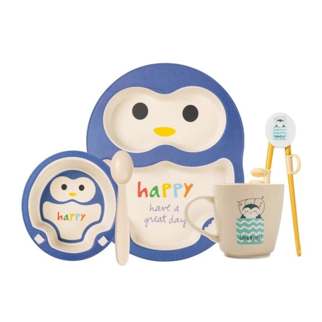 Penguin Feeding Dinnerware Tableware Set
