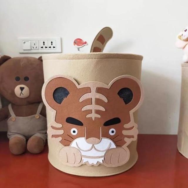 35cmx37cm / Tiger 2 Felt Animal Tiger Storage Bag Toys