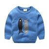 Boy&#39;s Clothing Blue / 2T Fish Print Sweatshirt