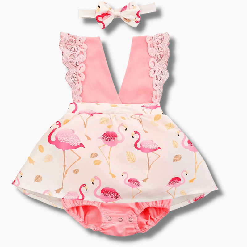 Girl's Clothing Flamingo Printed Romper