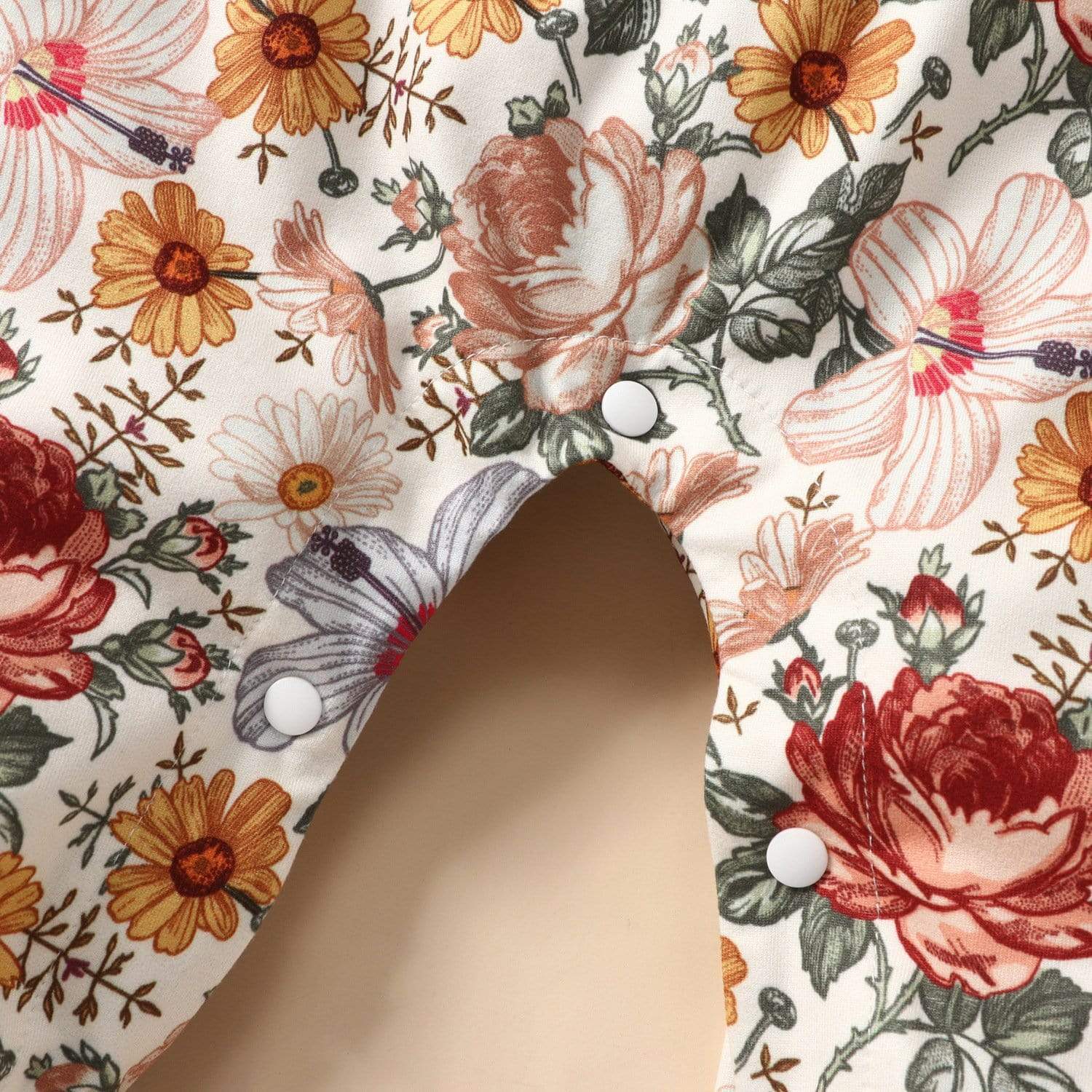 Girl's Clothing Flower Printed Lace Romper