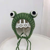 green with wool Frog Earflap Beanie Cap