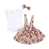 Girl&#39;s Clothing White Top / 24M Girl Floral Skirt Outfit