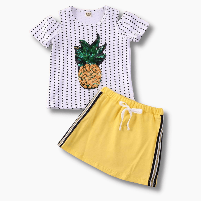 Girl's Clothing Girl Pineapple Print Outfit
