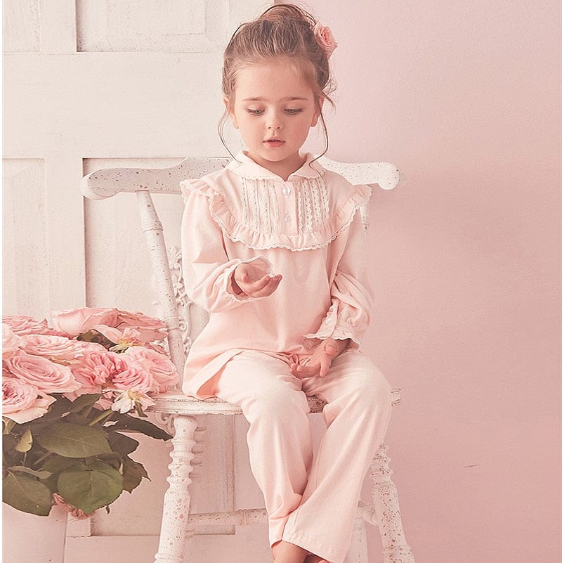 Girl's Lolita Pink Pajama Sets