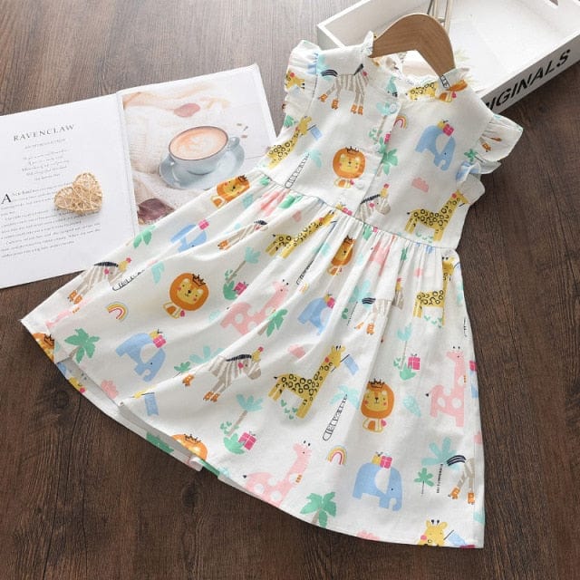 AH4327White / 4T Girl Sweet Dresses