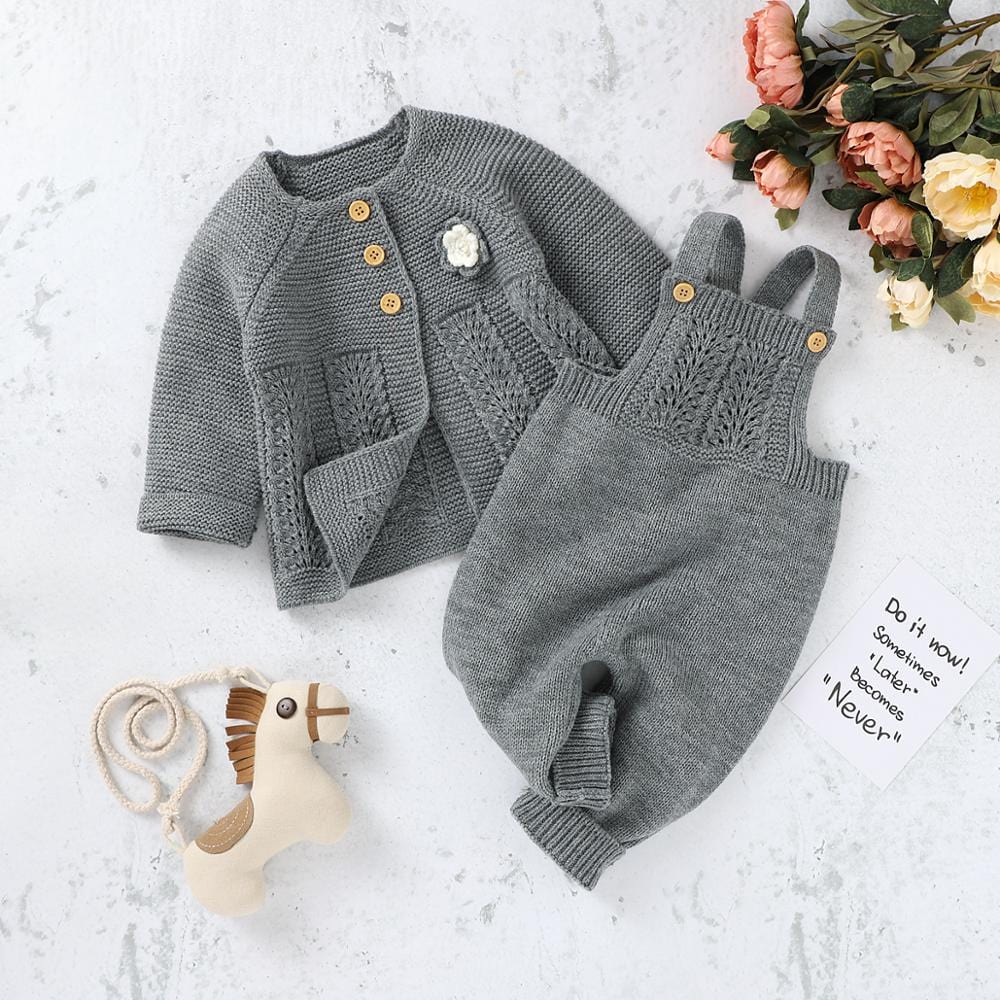 Girls Sweater & Jumpsuit Set