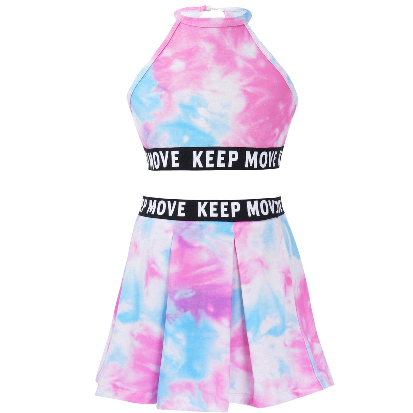 Girls Tie Dye Print Sport Suit