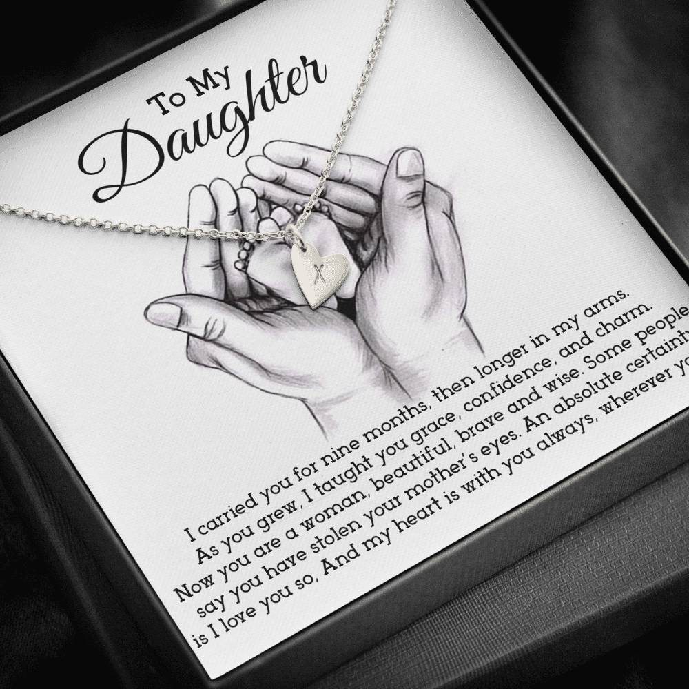 Jewelry Sterling Silver - 1 Heart Gorgeous Daughter Sweetest Hearts Necklace