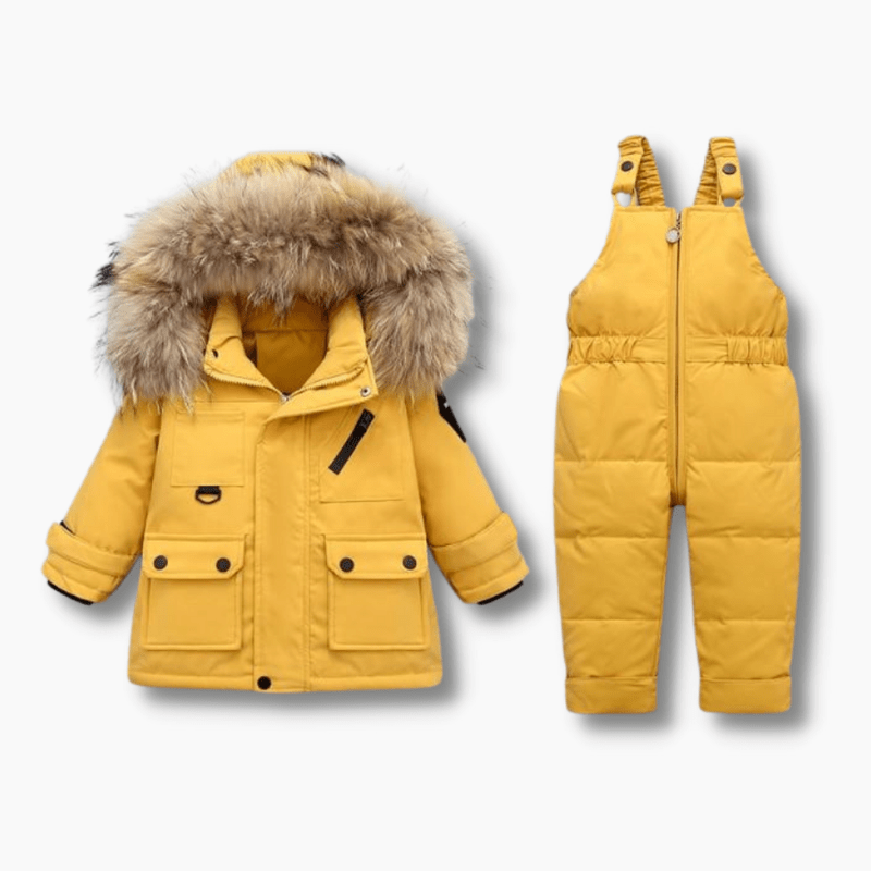 Boy's Clothing Kids Down Parka Jacket Jumpsuit Set