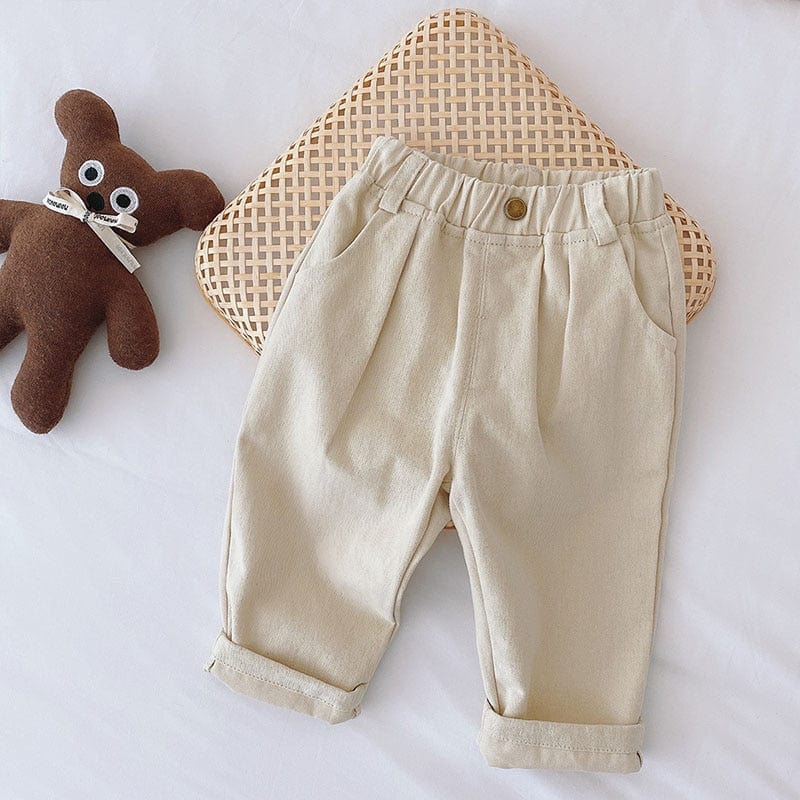 beige / 12M / China Kids Pants Solid