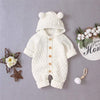 unisex White / 0 To 6 Months Knitted Romper