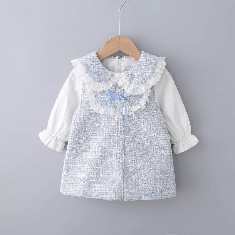 Girl's Clothing Lace Collar Princess Dress