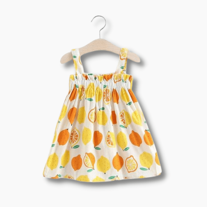 Girl's Clothing Lemon Print Baby Dress
