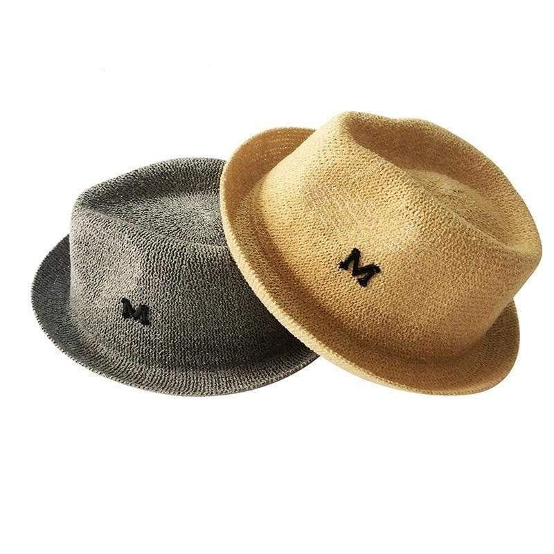 Boy's Clothing Letter M Straw Cap