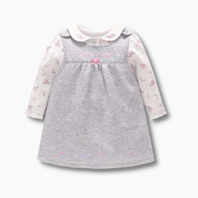 Girl's Clothing Long Sleeve Grey Dress