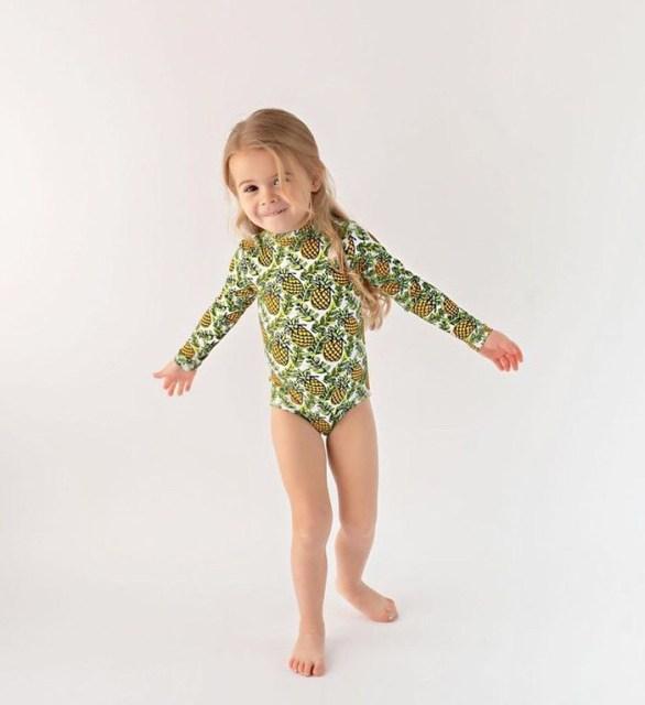 Girl's Clothing pineapple / child-90 Long Sleeve Swimwear