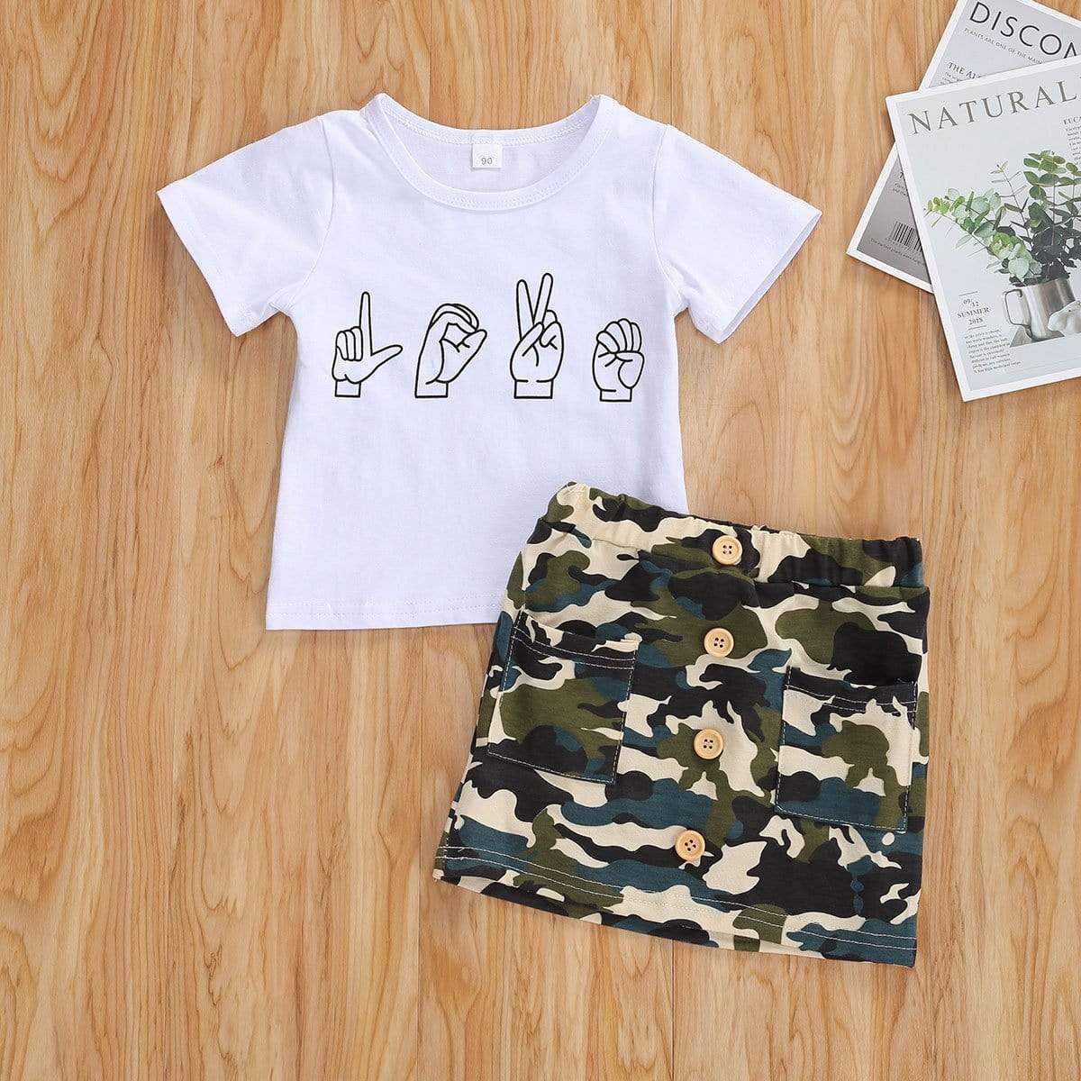 Girl's Clothing 18M Love Hand Gesture Outfit