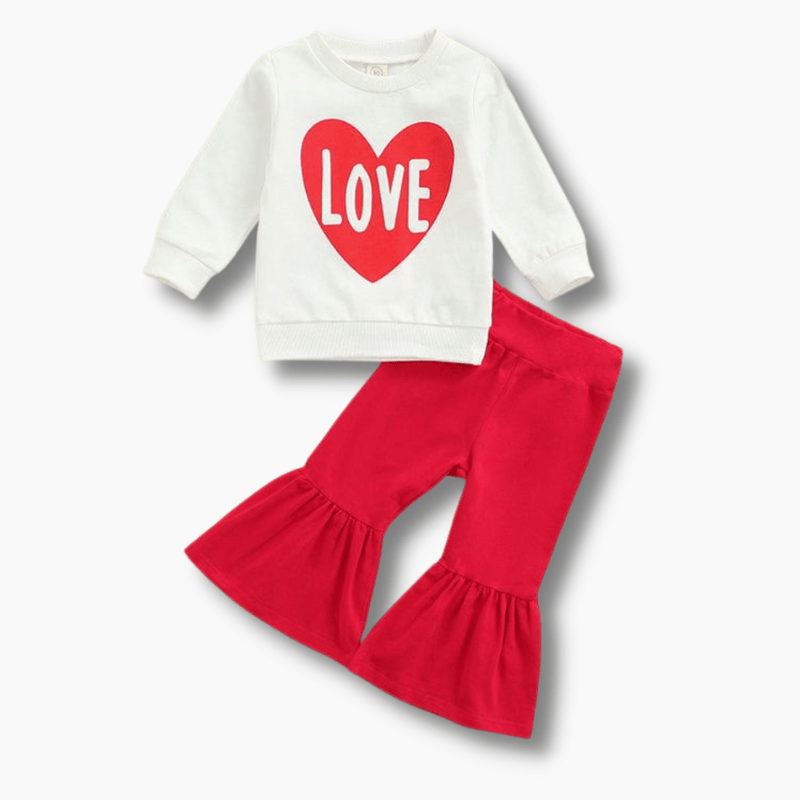 Love Heart Outfit For Girl