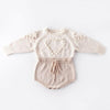 Girl&#39;s Clothing Brown / 18M Lovely Heart Knitted Rompers