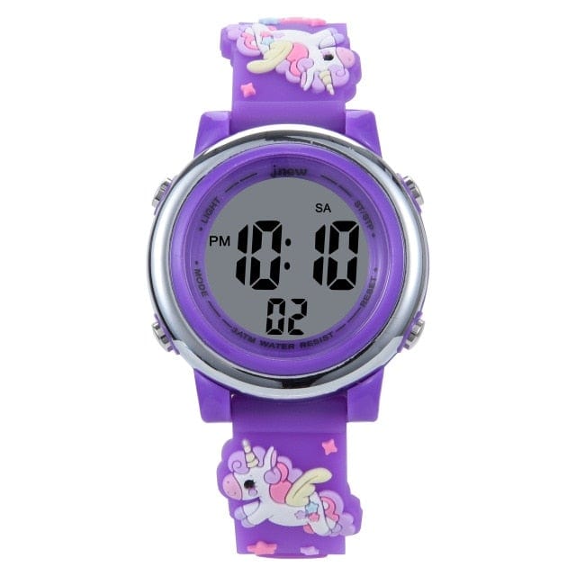 Deep purple Luminous Unicorn Kids Watches