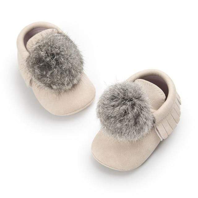 Shoes Light Gray / 0-6M Moccasins Soft Mocks Shoes