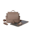 grey Multifunction Leather Diaper Bags