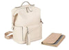 white NEW Leather Diaper Bag Backpack