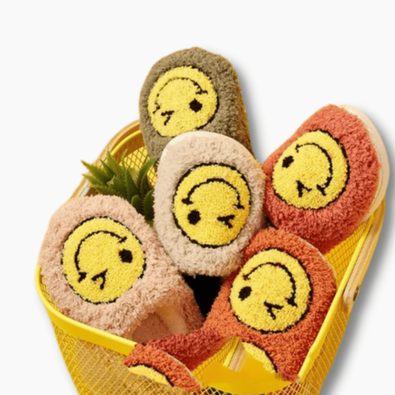New Smiley Face Kids Slippers