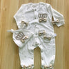 golden / XL  12-18months(73) Newborn Crown Baby Gift Set